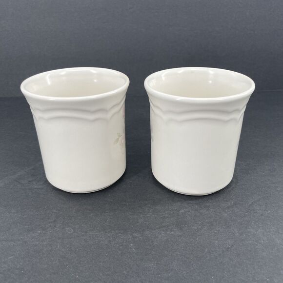 VTG Pfaltzgraff Tea Rose Set of 2 Mug Cup Coffee French Country Farmhouse 10 oz - Picture 2 of 13